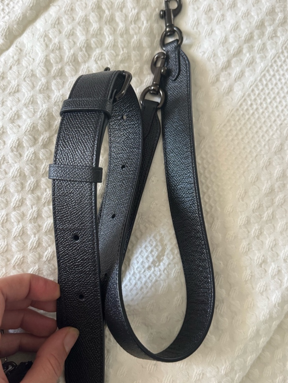 Coach Black Leather Crescent Shoulder Bag - Picture 4 of 6